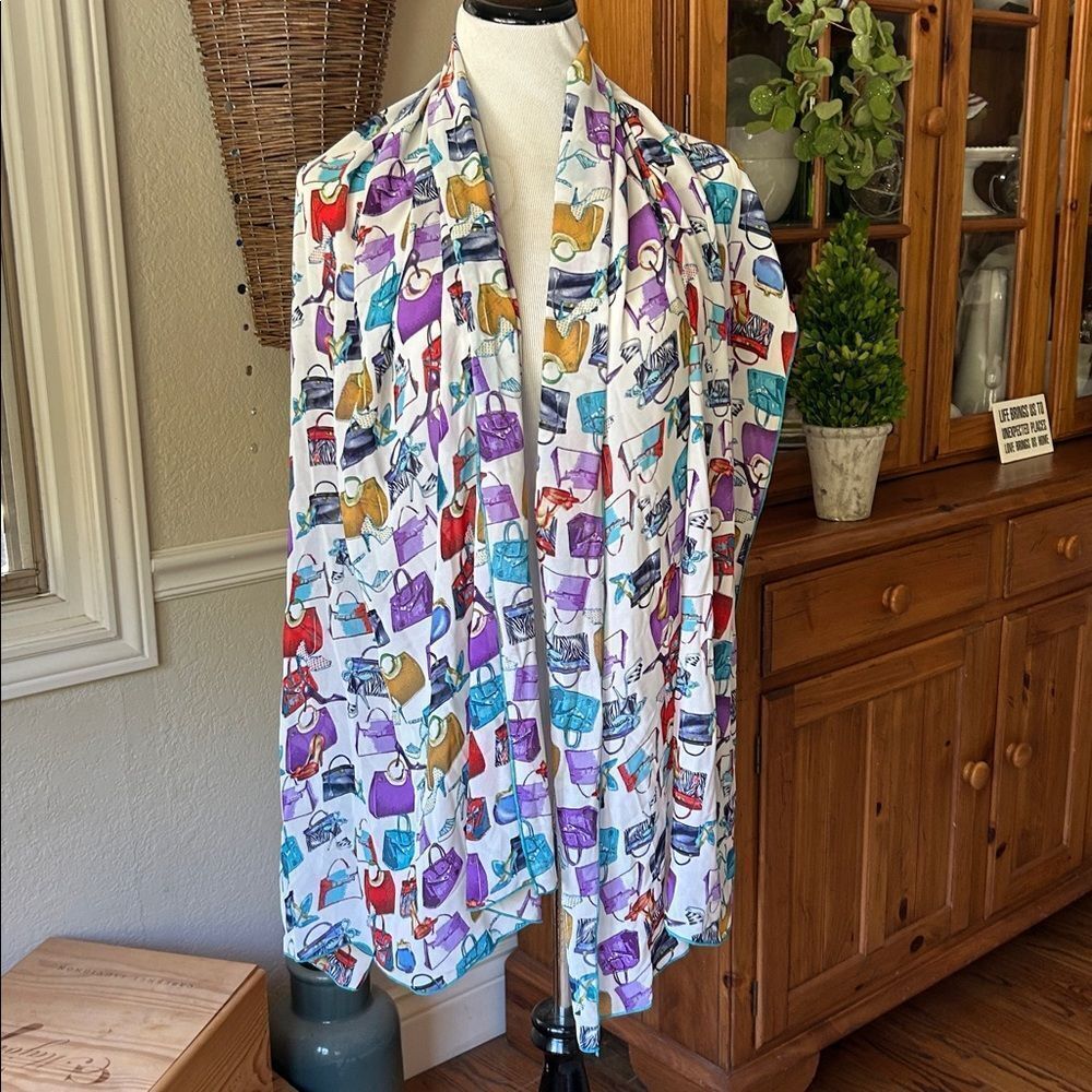 Colorful Patterned Scarf - Picture 5 of 6
